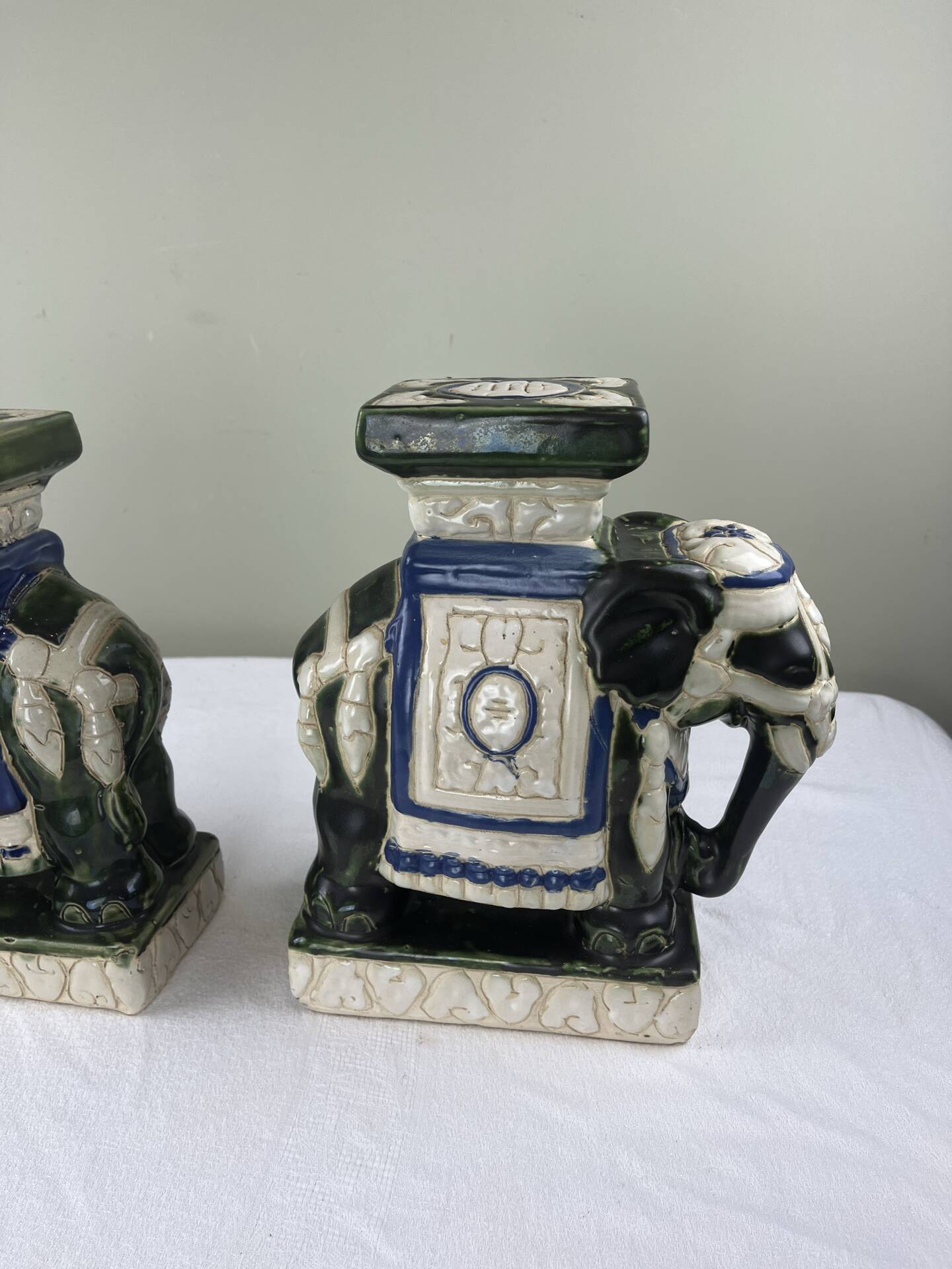 Pair of vintage ceramic bookends