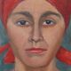 Expressionist portrait of a woman, Belgium 20th century