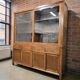 XL vintage wooden display cabinet / sideboard / wall cupboard
