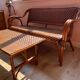 Ensemble canapé table rotin vintage 70 Riviera bohème