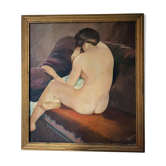 Large Nude Oil Painting on Canvas by Charles Melikoff - XX Century Art - Belgium