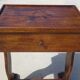 Bolster or end table with drawer, patina