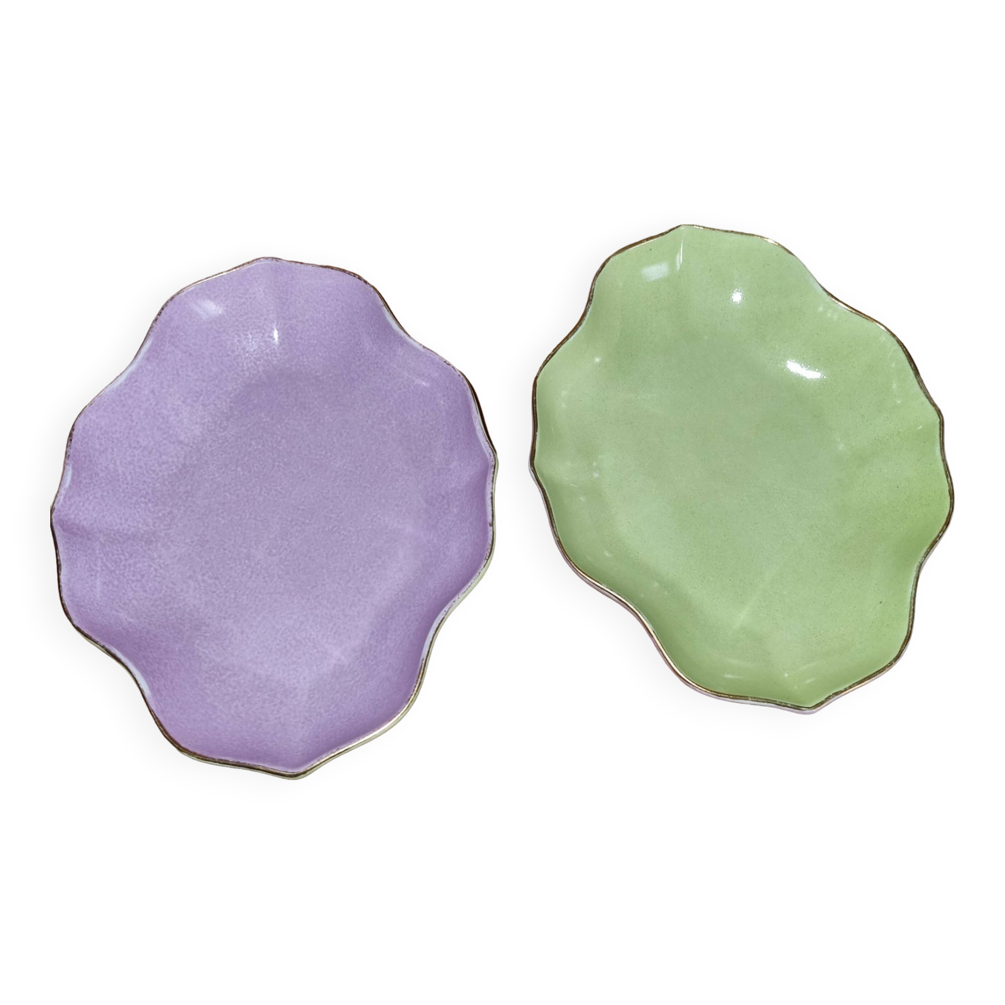 Ensemble de 2 raviers en porcelaine