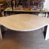 Travertine coffee table