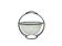 Sugar bowl, mid-century modern, transparent glass, silver-plated brass, Poland, 1960s.