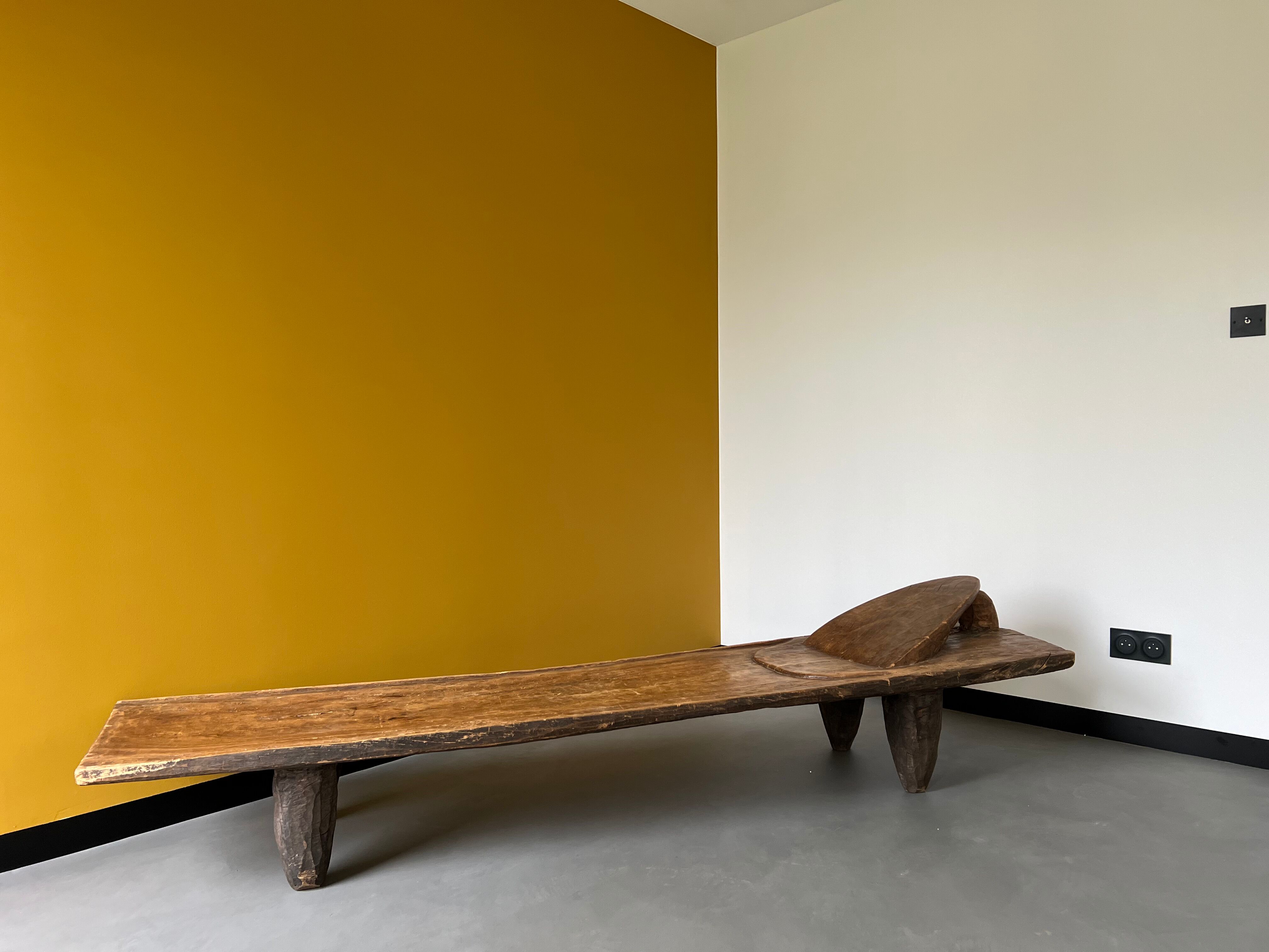 African Senoufo bench, bed, Ivory Coast, 50s