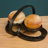 Grès du Marais - salt and pepper salt and pepper on horseshoe support