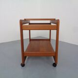 Large teak bar cart from Tarm Stole Møbelfabrik, Denmark, 1960s.