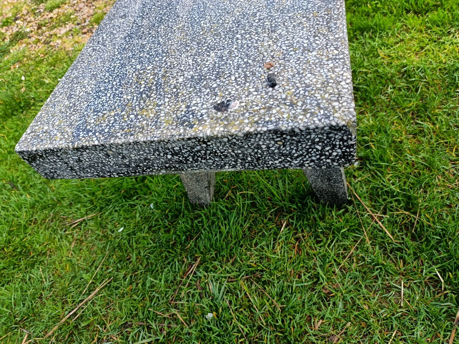 Old garden furniture in vintage stone
