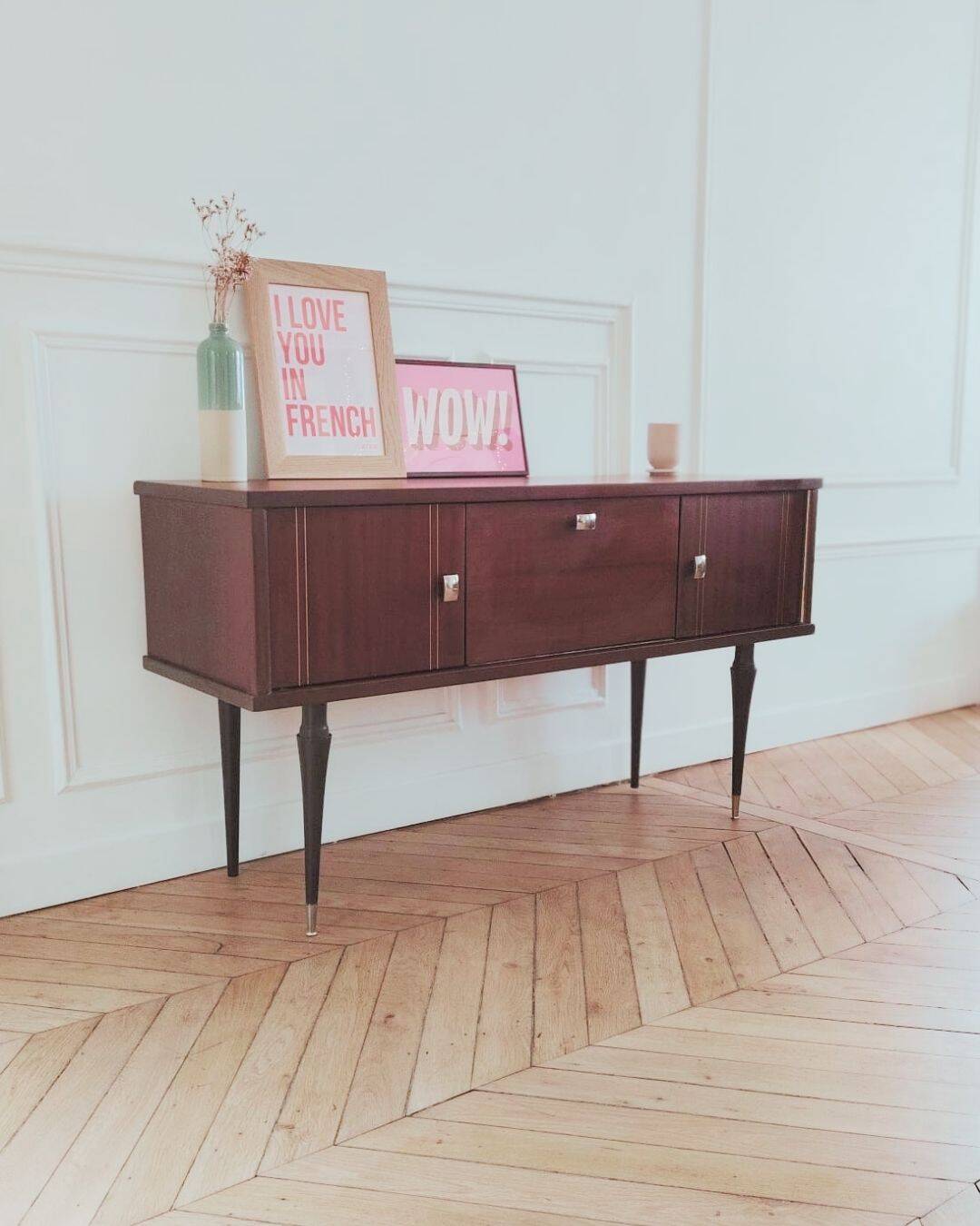 TV unit / small renovated vintage sideboard, 1950s-60s