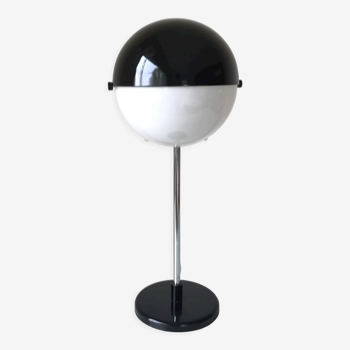 Black and white desk lamp in ABS.