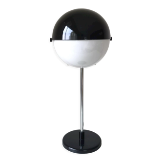 Black and white desk lamp in ABS.