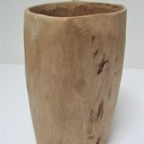 Pitcher wood solid wood carved brutalist vintage