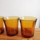 Set of 6 Duralex amber glasses