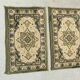 2 tapis identiques 40 x 70 cm , vert et or