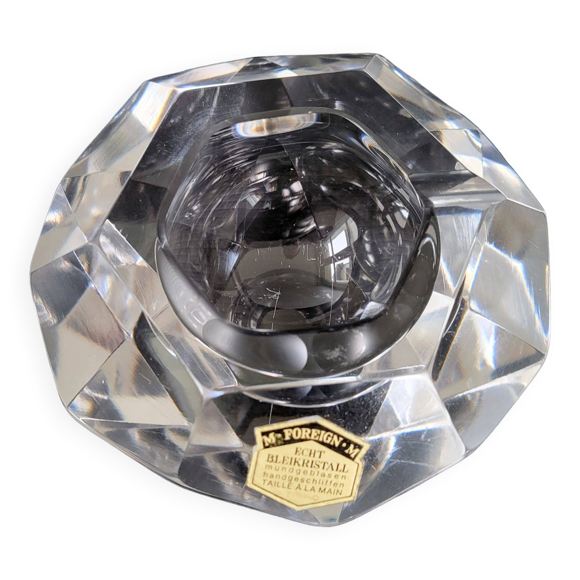 Vintage crystal ashtray