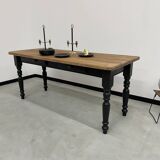 Farm table desk turned legs