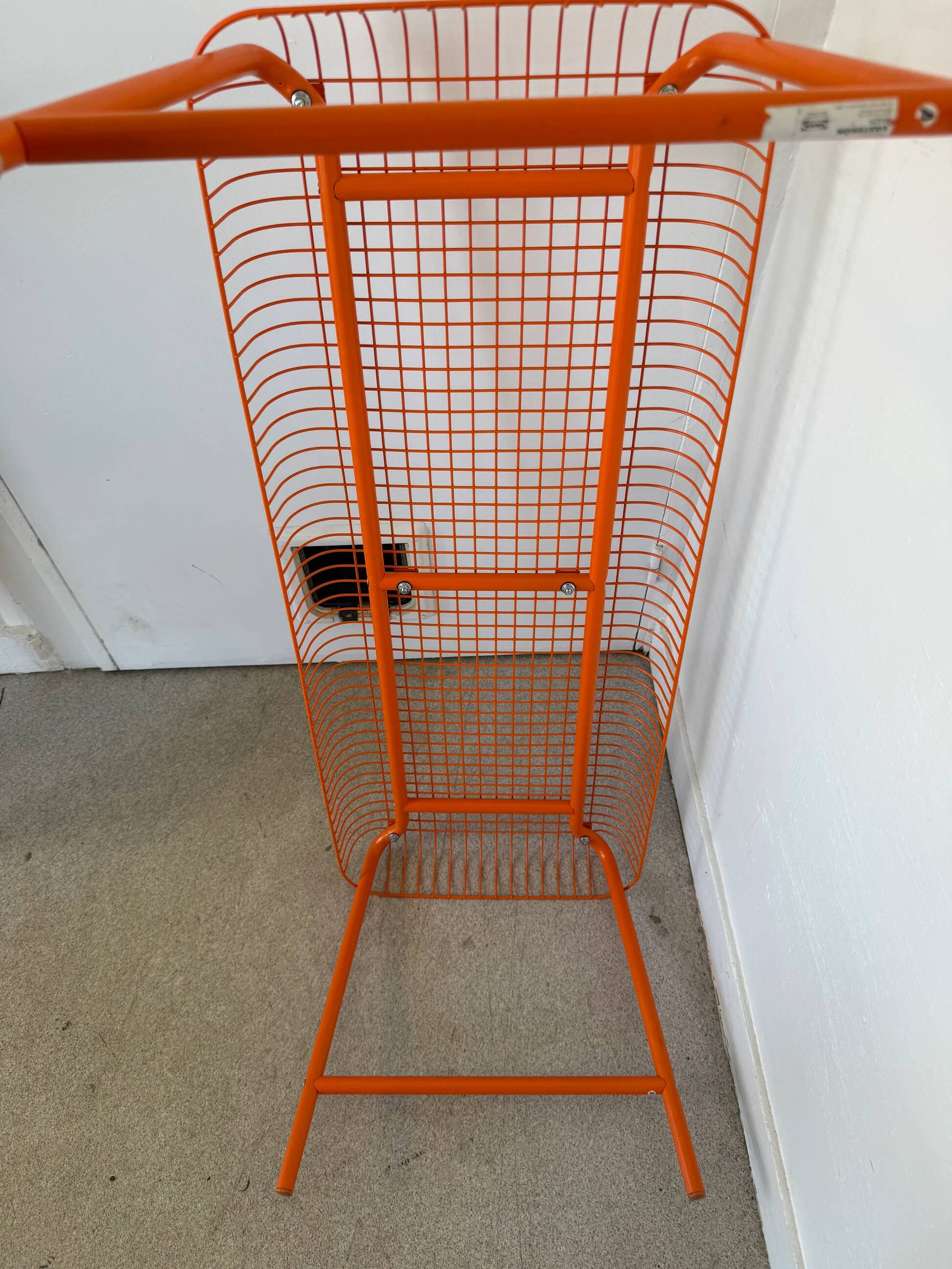 IKEA bench model Vasteron in orange lacquered metal