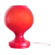 Red opaline glass table lamp, Osvetlovaci sklo, Czechoslovakia