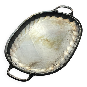 Large silver-plated platter by Ricci Alessandria, 1960s.