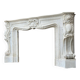 Impressive Louis XV style fireplace in Carrara marble circa 1880