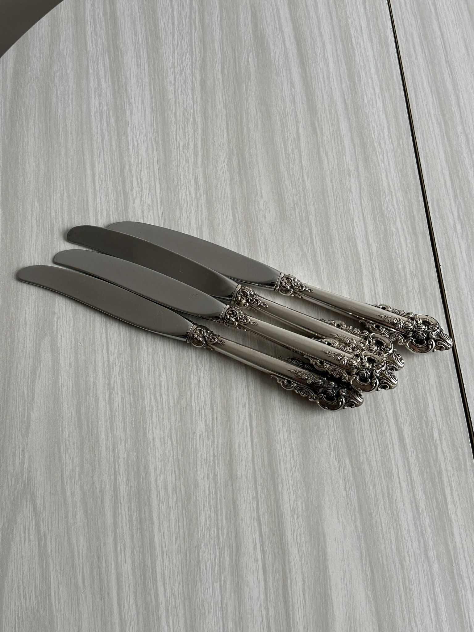 1 antique silver-plated metal knife