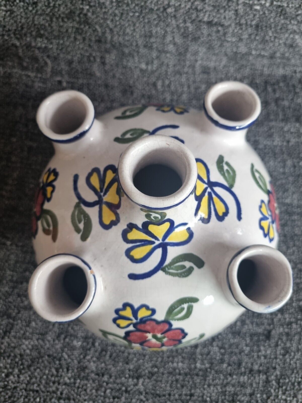 Vase pique flowers floral motif orchies moulin 7 g.123