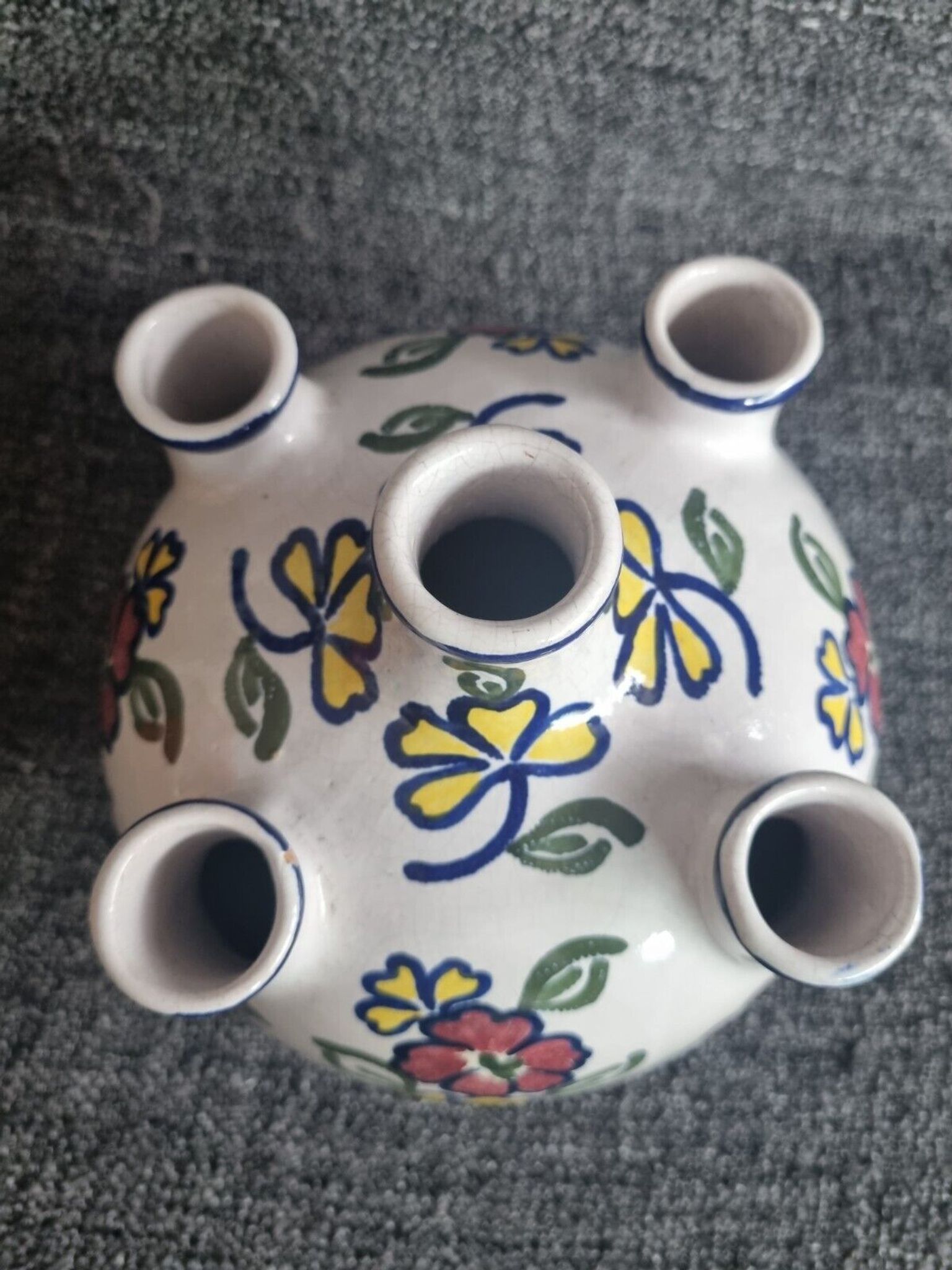 Vase pique flowers floral motif orchies moulin 7 g.123