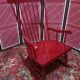 Vintage wooden rocking chair burgundy paint