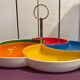 Multicoloured vintage plastic aperitif platter