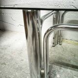 Vintage coffee table smoked glass tray