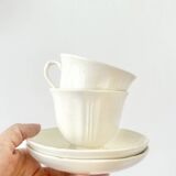 Pair of white porcelain teacups from Wedgwood