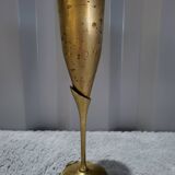 Set of 12 Authentic Antique Vintage Champagne Flutes