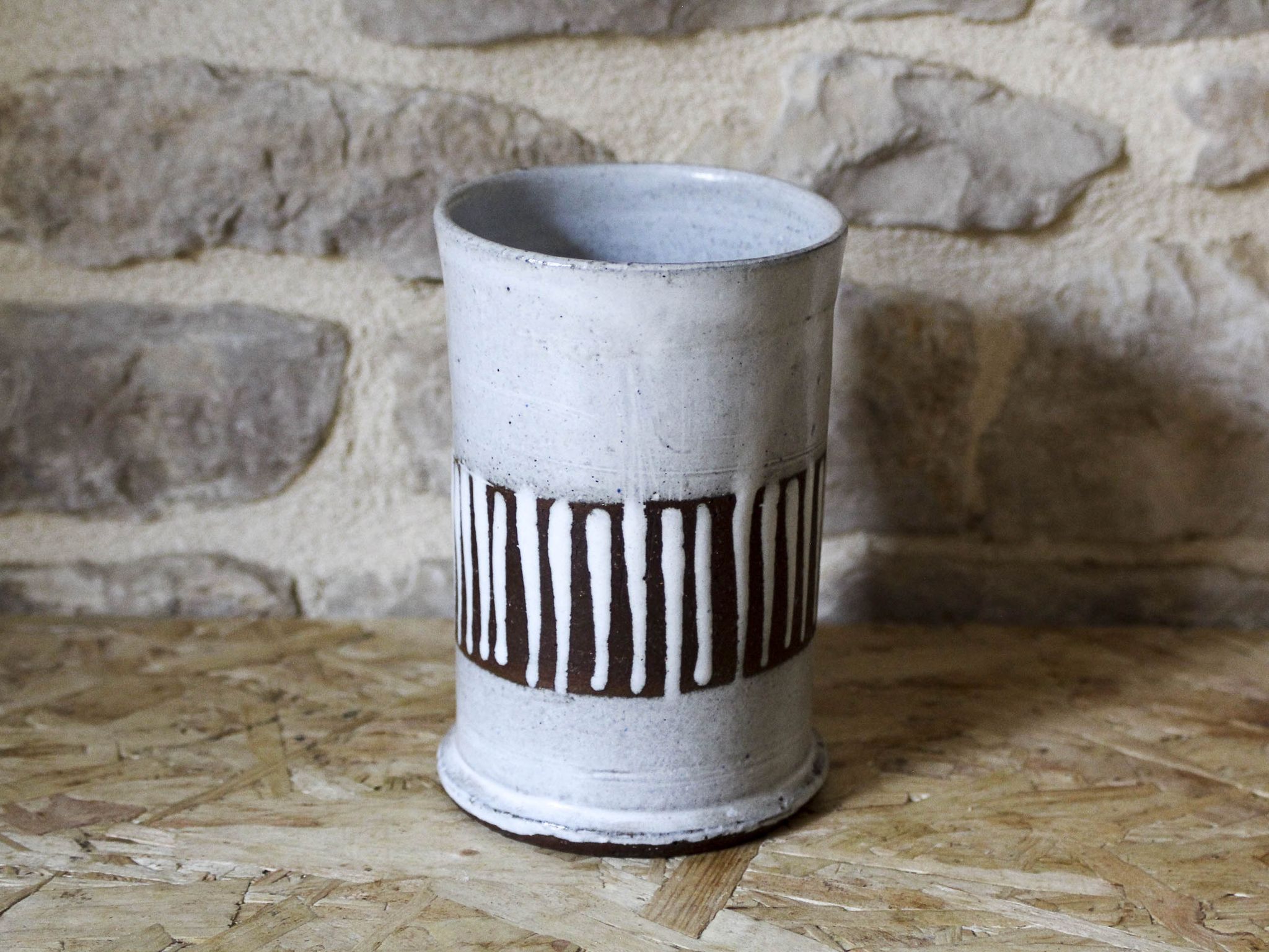Vase rouleau en grès émaillé Albert Thiry