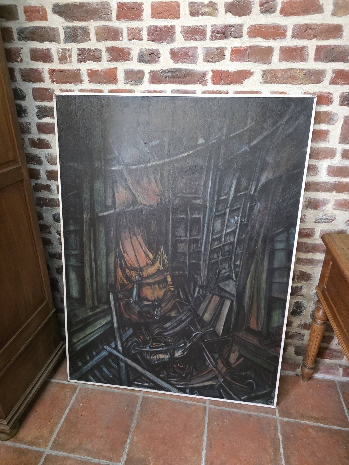 Oil painting on canvas from the 50s/70s