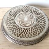 Silver metal flat bottom