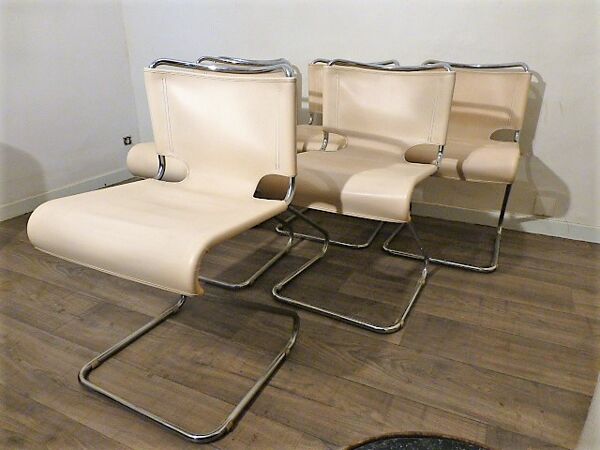 6 Chaises Modèle Biscia De pascal Mourgues 1960