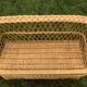 Vintage 60s rattan storage bench