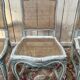 Suite de 4 chaises cannées de style Louis XV rechampi