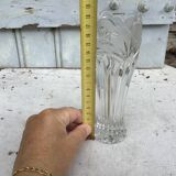 Pretty CRYSTAL floral vase from veissiere in BACCARAT