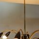 Italian Black and brass 12 arm Spider Chandelier  1950s