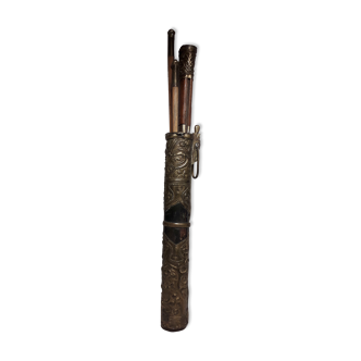 Ancient Chinese travel kit consisting of a case with knife and chopsticks