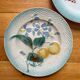 2 antique dessert plates in fruit slip Saint Amand and Hamage