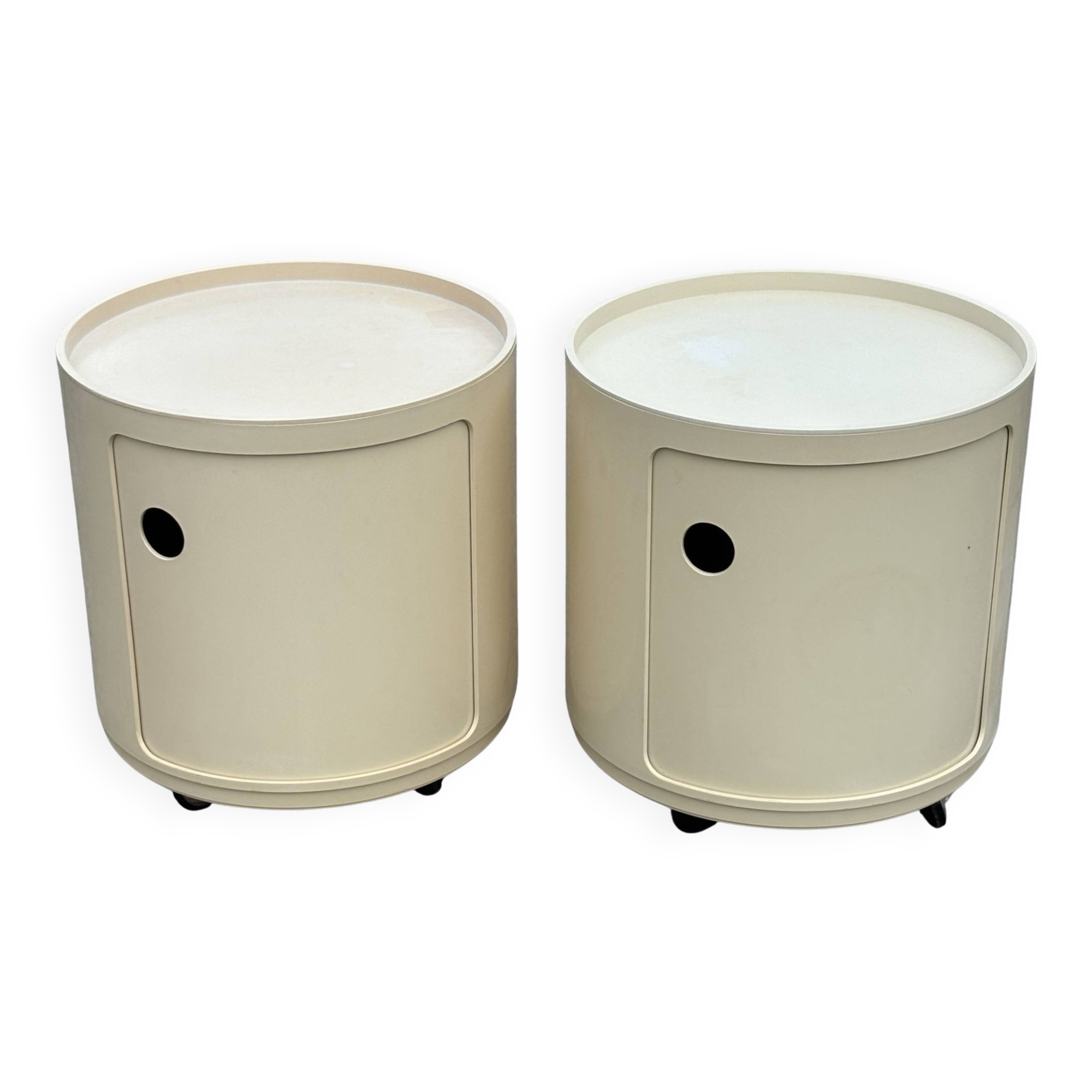 Vintage Componibili bedside tables by Anna Castelli for Kartell set of two