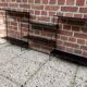 Black metal string shelf vintage 1960