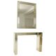 Miroir avec console argentés et dorés – Deknudt