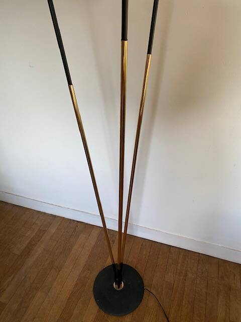 Lampadaire tripode opalines vintage