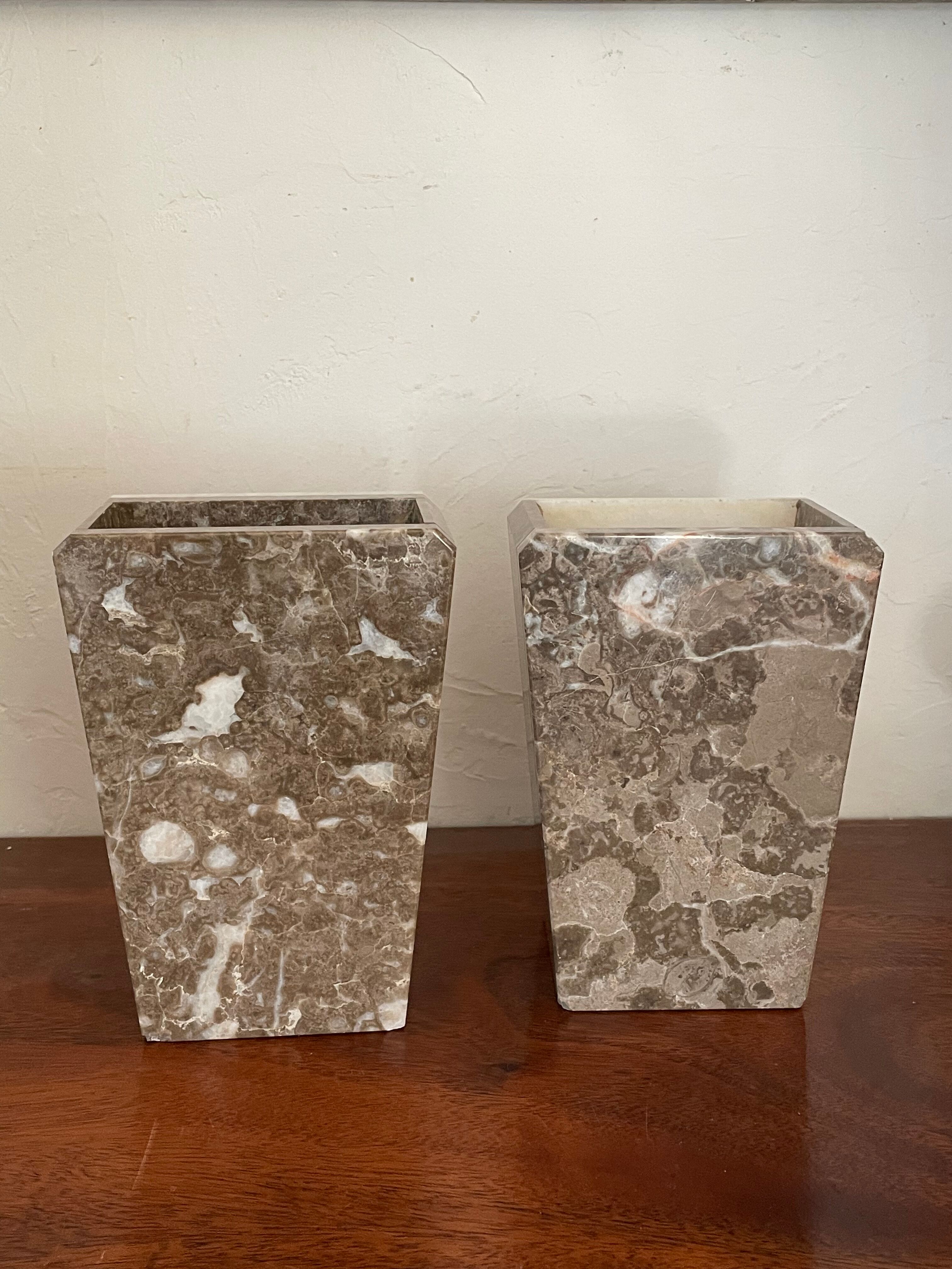 Pair of Art Deco marble bookends