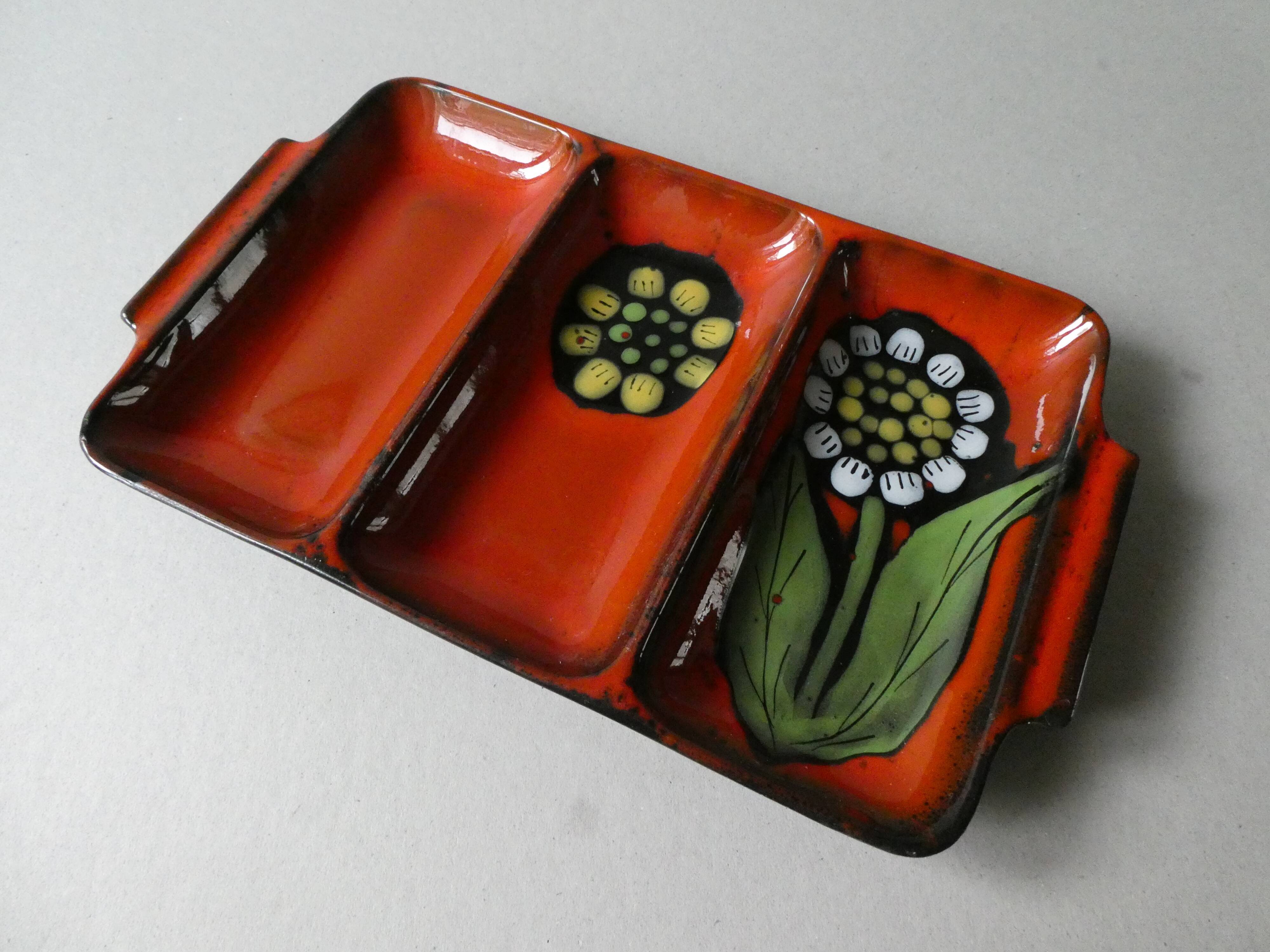 Poet Laval ceramic serving dish in the 1960s