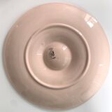 Pink oyster plate Digoin Sarreguemines-Oyster plate french ceramic